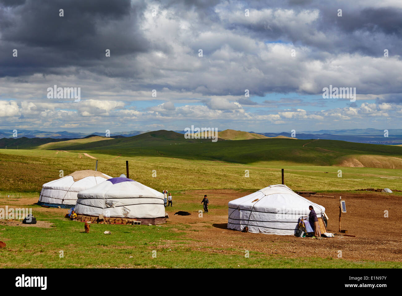 Mongolia, Tov province, nomad camp Stock Photo - Alamy