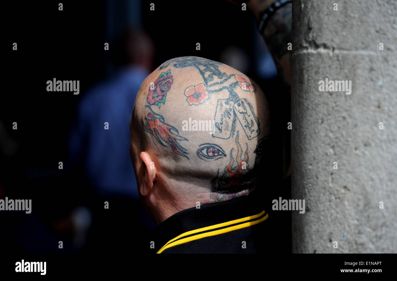 Brighton Sussex UK  - Hundreds of skinheads from around the country enjoying the annual Great Skinhead Reunion weekend Stock Photo