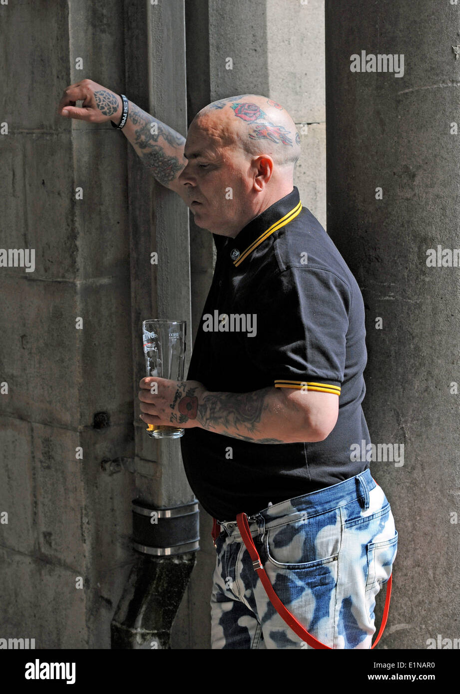 Brighton Sussex UK  - Hundreds of skinheads from around the country enjoying the annual Great Skinhead Reunion weekend Stock Photo