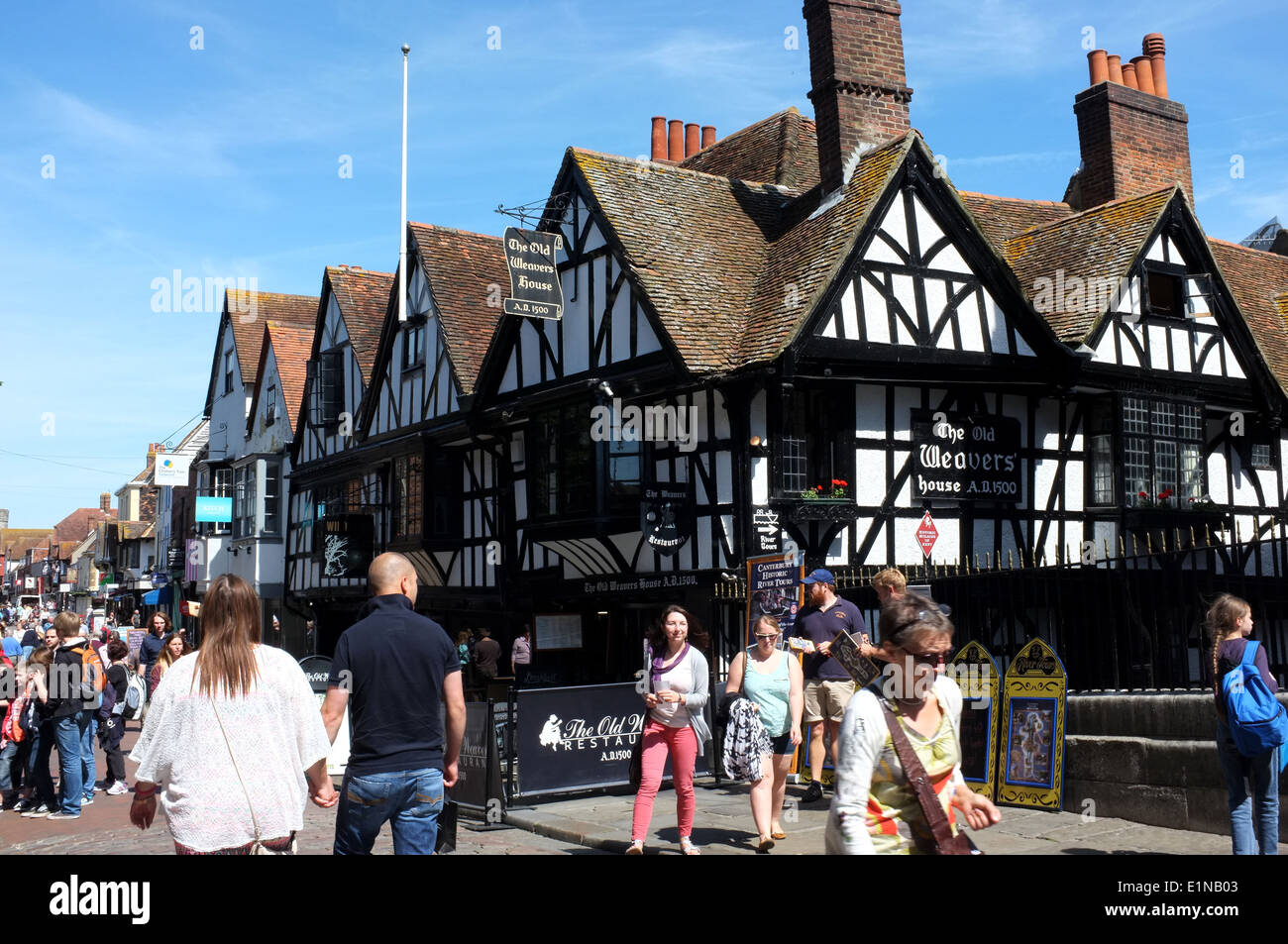 Weavers houses in canterbury city hires stock photography and images