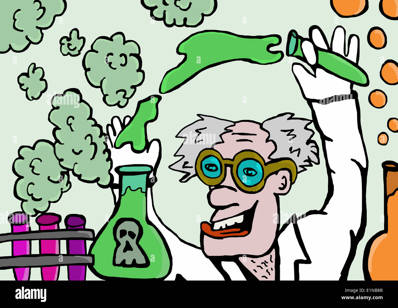 Science Experiment Cartoon Stock Photos & Science Experiment Cartoon ...