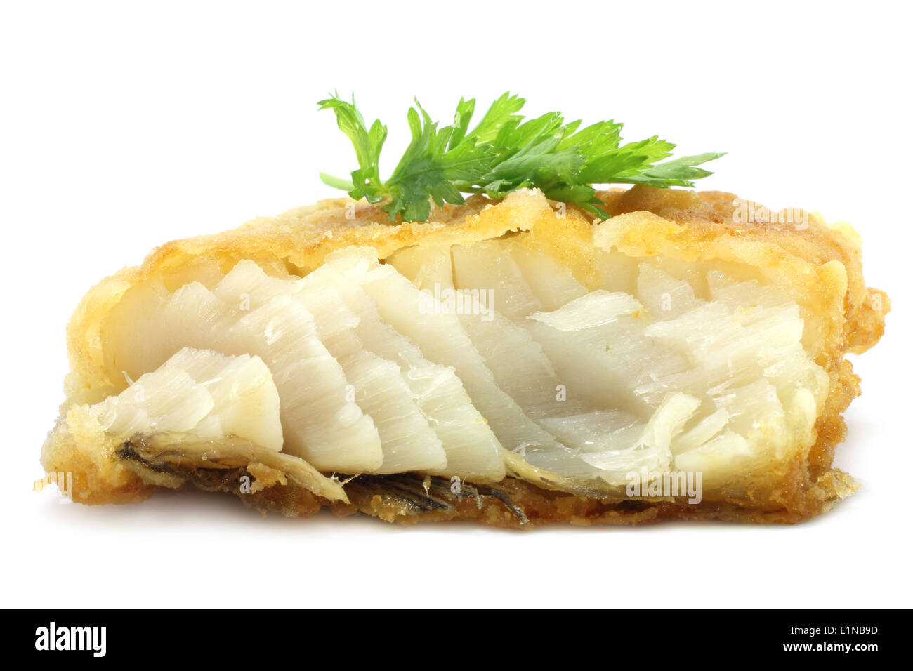 Fish cutlet on a white background Stock Photo - Alamy