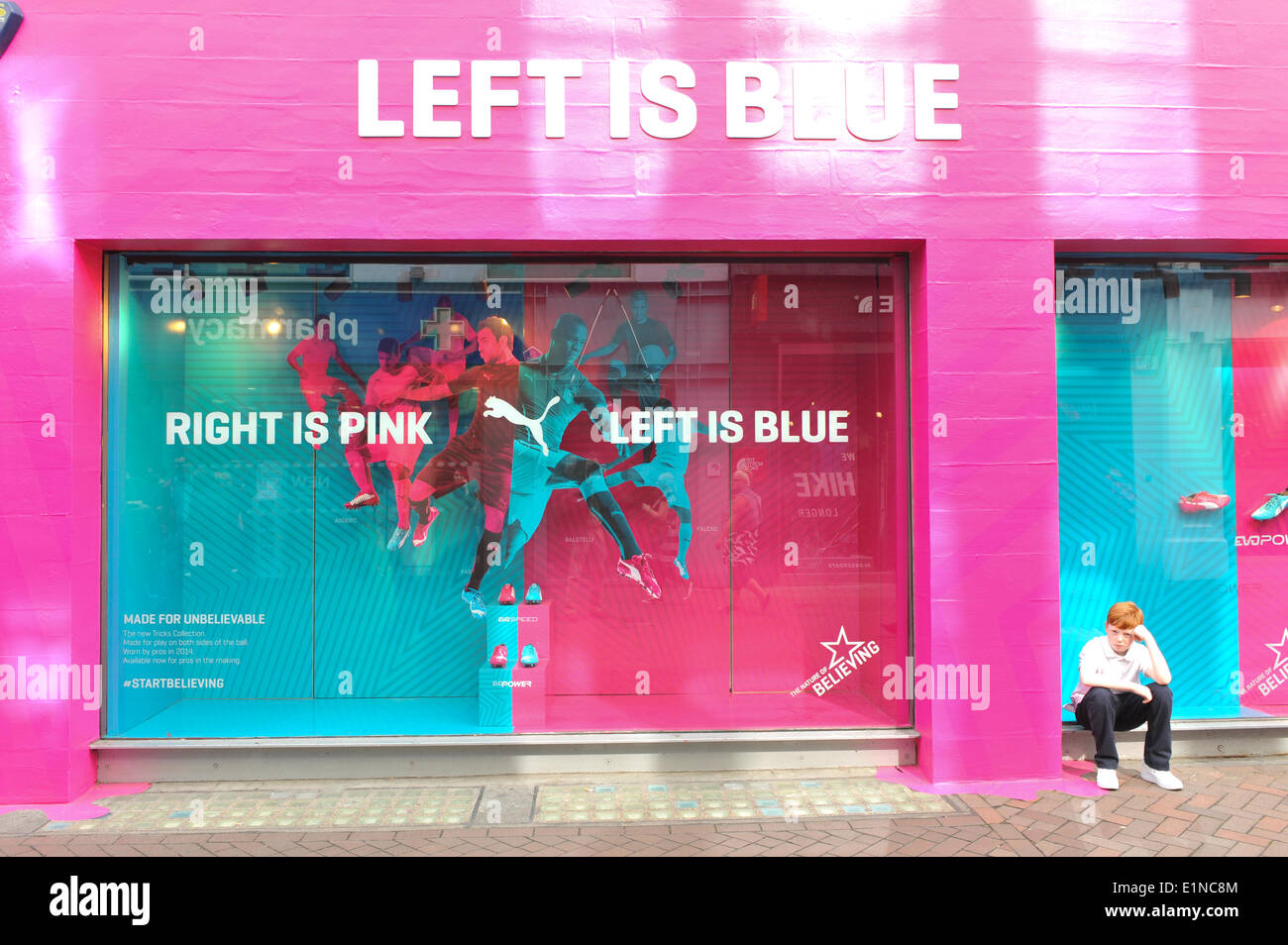 Carnaby Street, London, UK. 7th June 2014. Puma Store, World Cup themed  boots and window display. Credit: Matthew Chattle/Alamy Live News Stock  Photo - Alamy