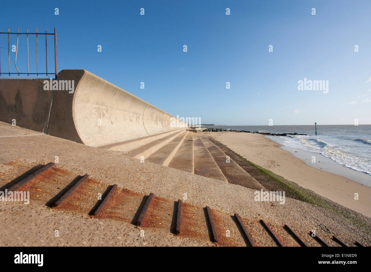 concrete sea defences in southwold suffolk Stock Photo - Alamy