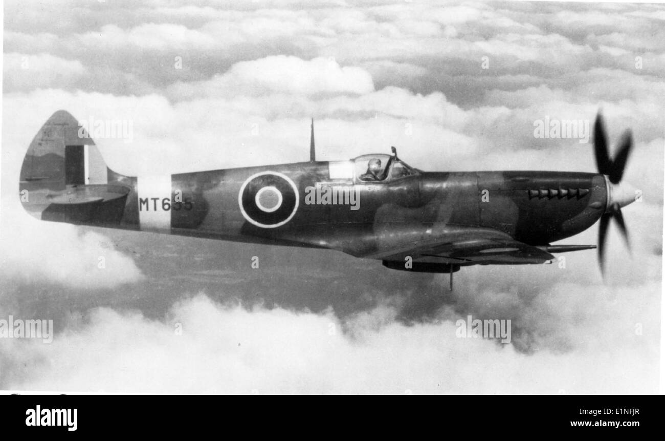 Supermarine Spitfire Mk.VIII, MT655 Stock Photo