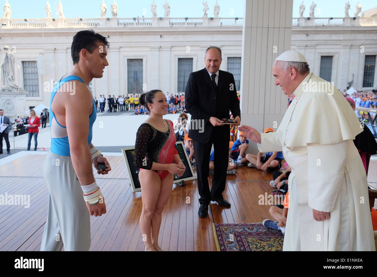 Vatican City. 07th June, 2014. Pope Francis meet the CSI (Centro sportivo italiano, Italian sport center) for the 70 years of the association Credit:  Realy Easy Star/Alamy Live News Stock Photo