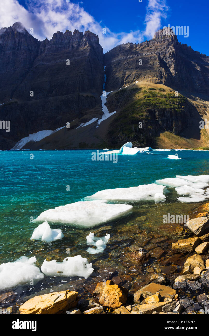 Icebergs On Iceberg Lake Many Glacier Glacier National Park Montana icebergs-on-iceberg-lake-many-glacier-glacier-national-park-montana