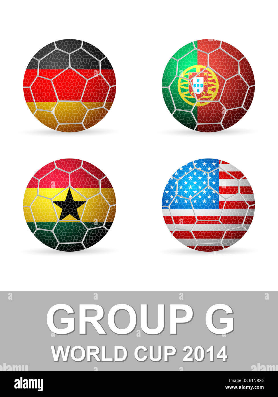 National flag ball group G. World cup Brazil Stock Photo Alamy