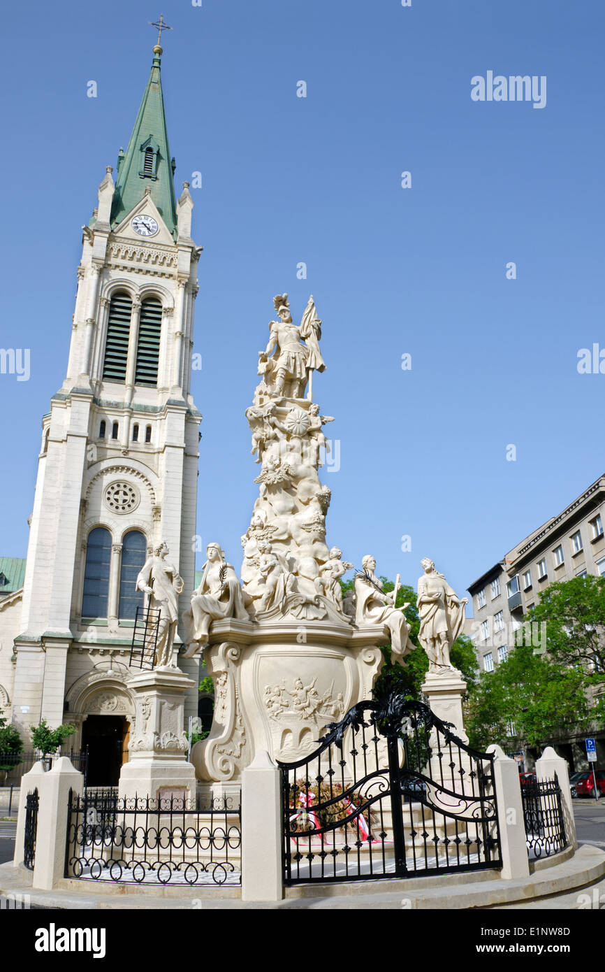 Baroque column of St. Florian Stock Photo