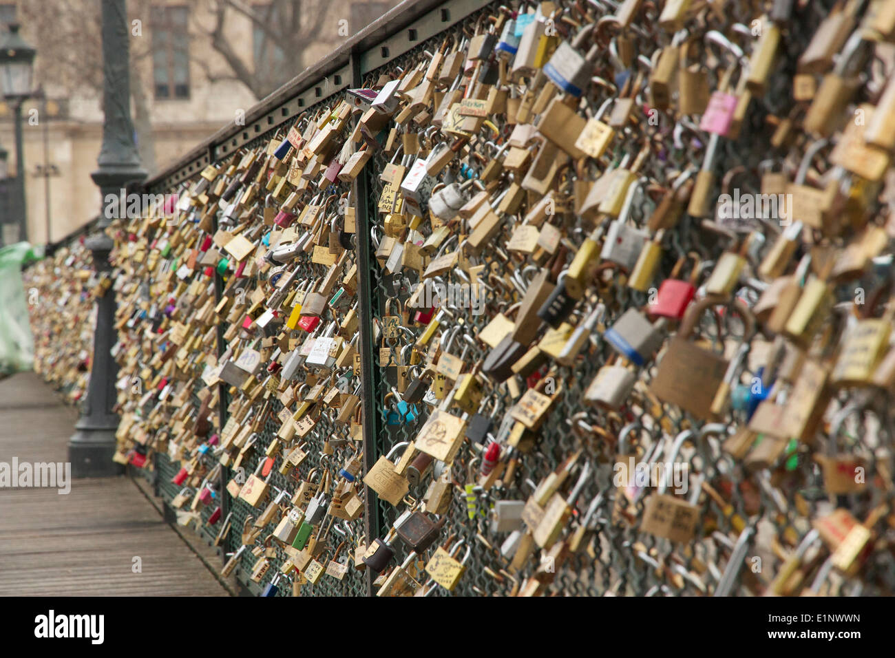 Paris Love Locks bridge Stock Photo