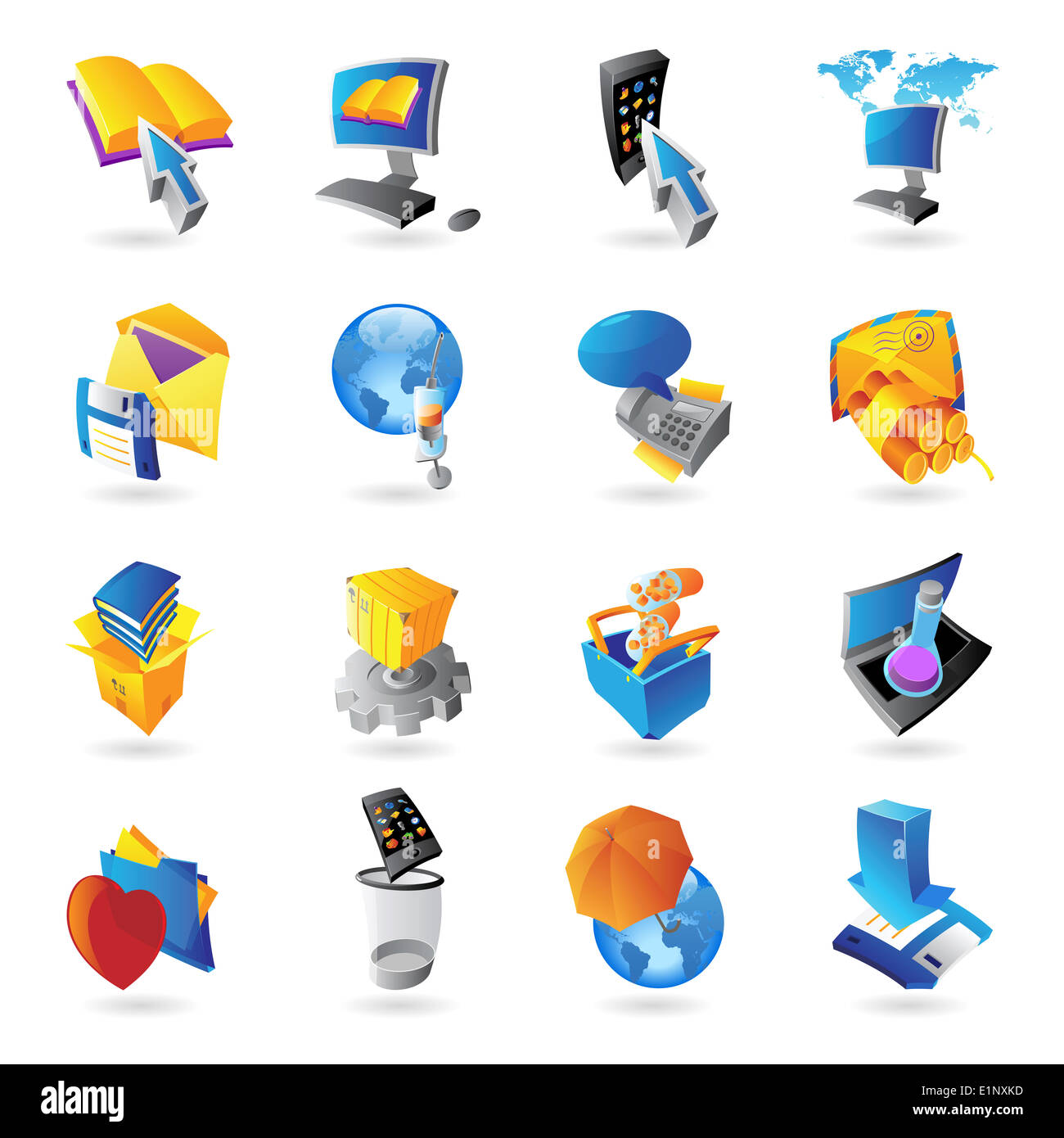 Icons for technology and computer interface Stock Photo - Alamy