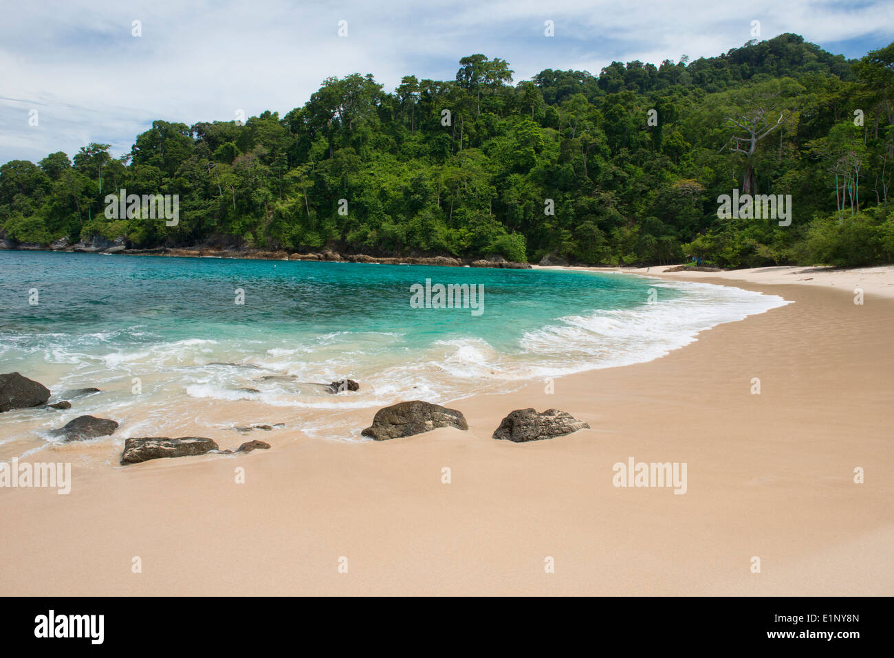 beautiful Teluk Hijau beach, Meru Betiri National Park, Java, Indonesia Stock Photo