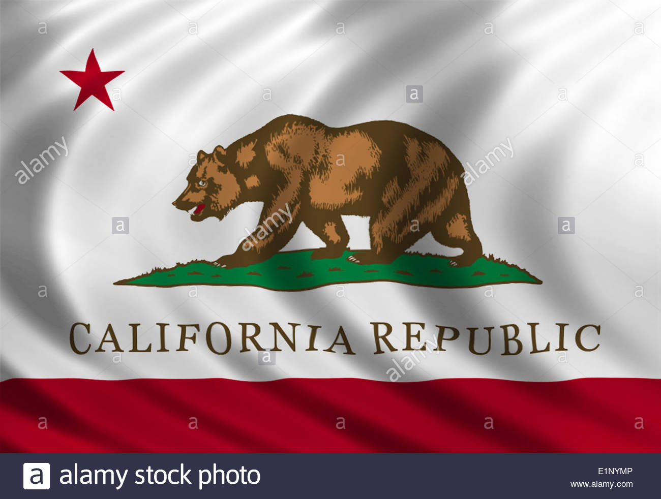 California Flag Banner Icon Of Silk California Flag Banner Icon Of Silk