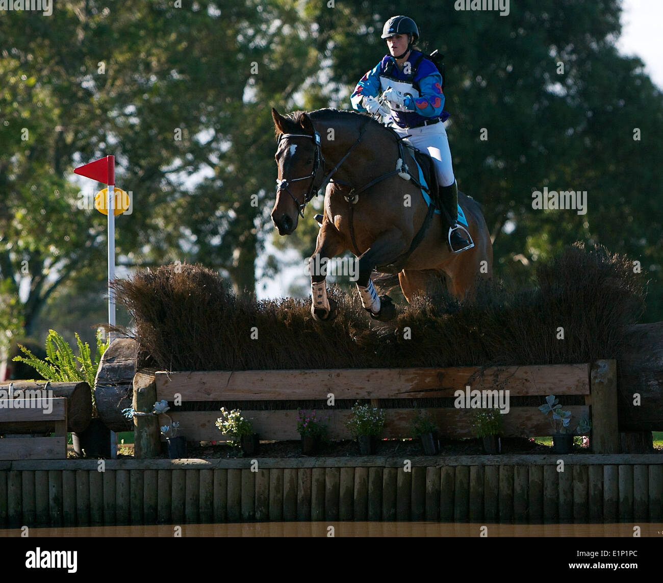 Melbourne, Victoria, Australia. 8th June, 2014. June. 8. 2014 - Melbourne, Victoria, Australia - SHERIDAN WILSON of Victoria riding ARTANE MURPHY during day three of the Cross Country at the 2014 Melbourne International Horse Trial. Credit:  Tom Griffiths/ZUMA Wire/ZUMAPRESS.com/Alamy Live News Stock Photo