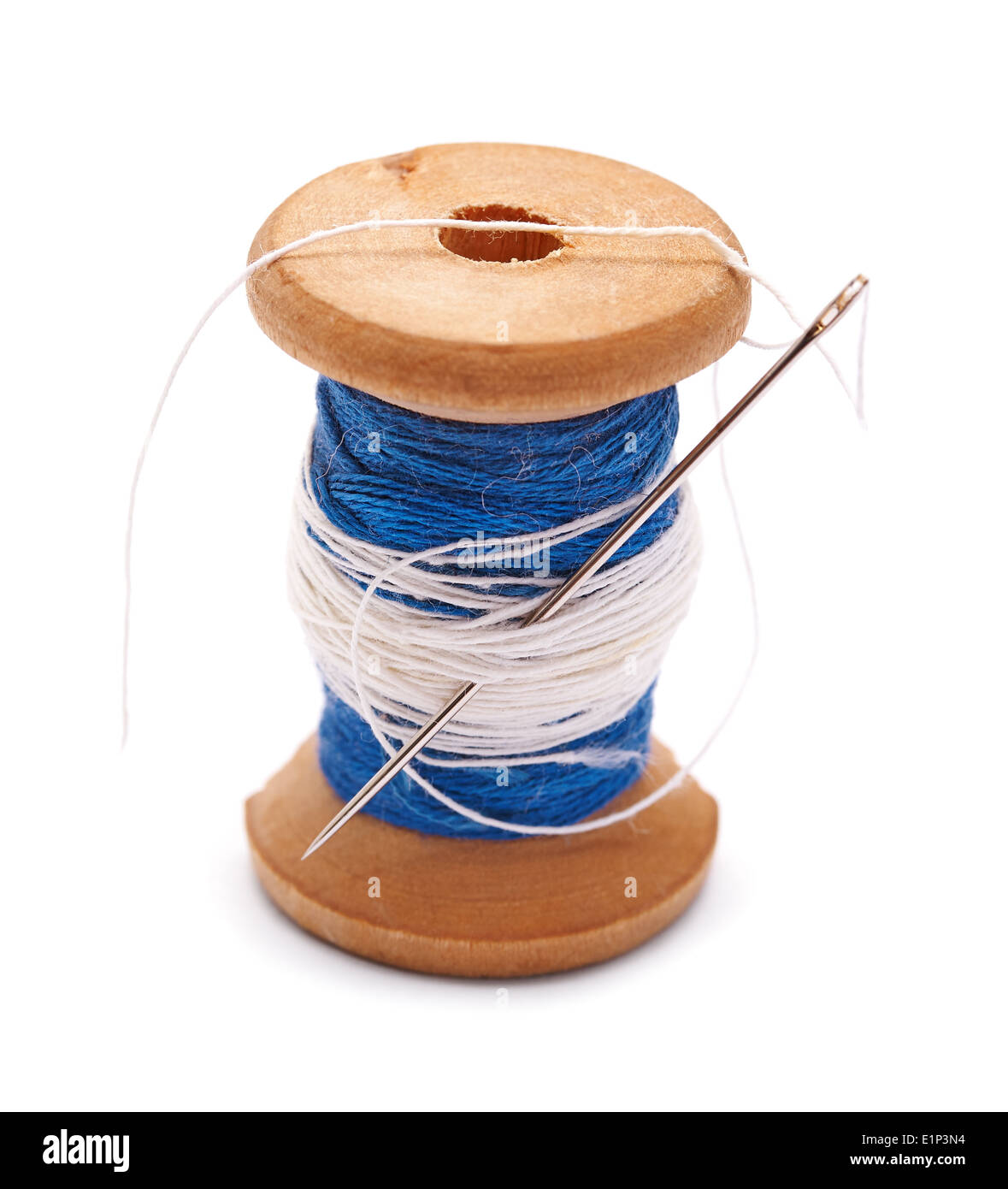 spool of thread on a white background Stock Photo