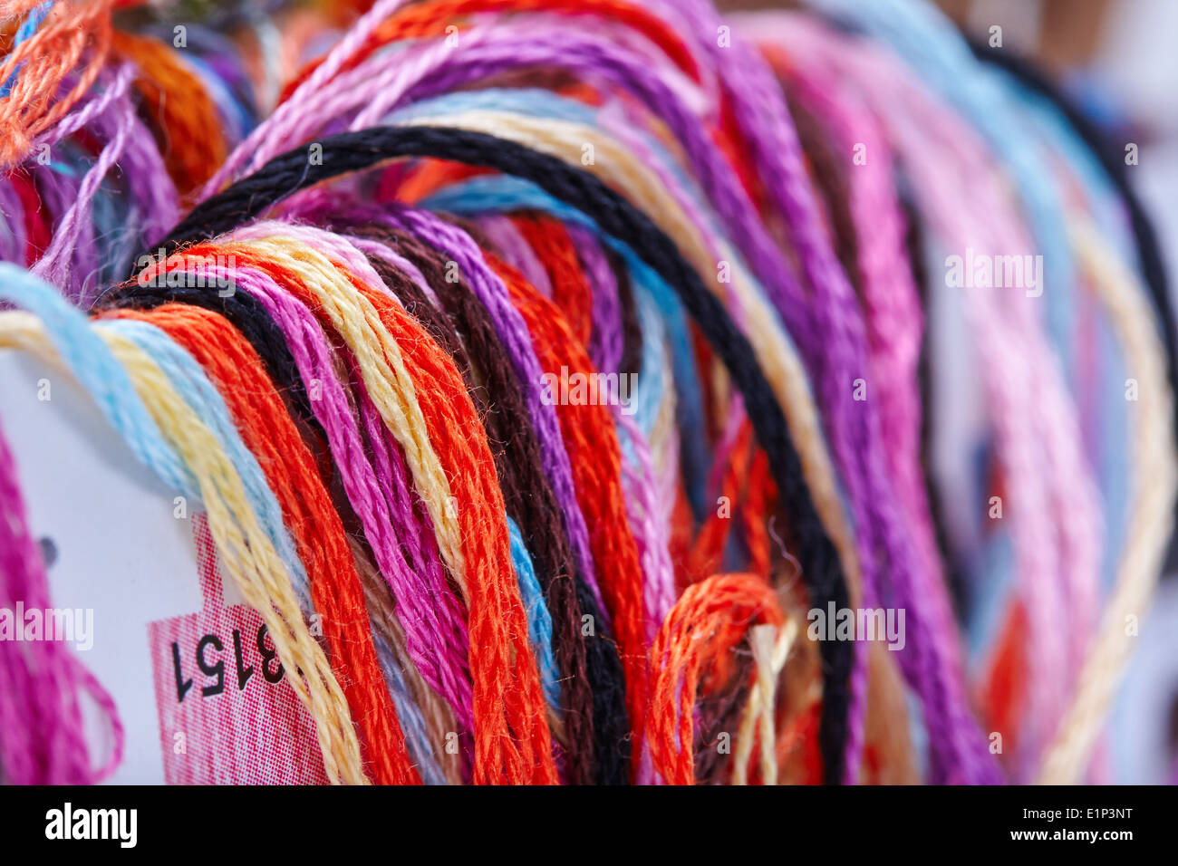 embroidery threads floss Stock Photo Alamy
