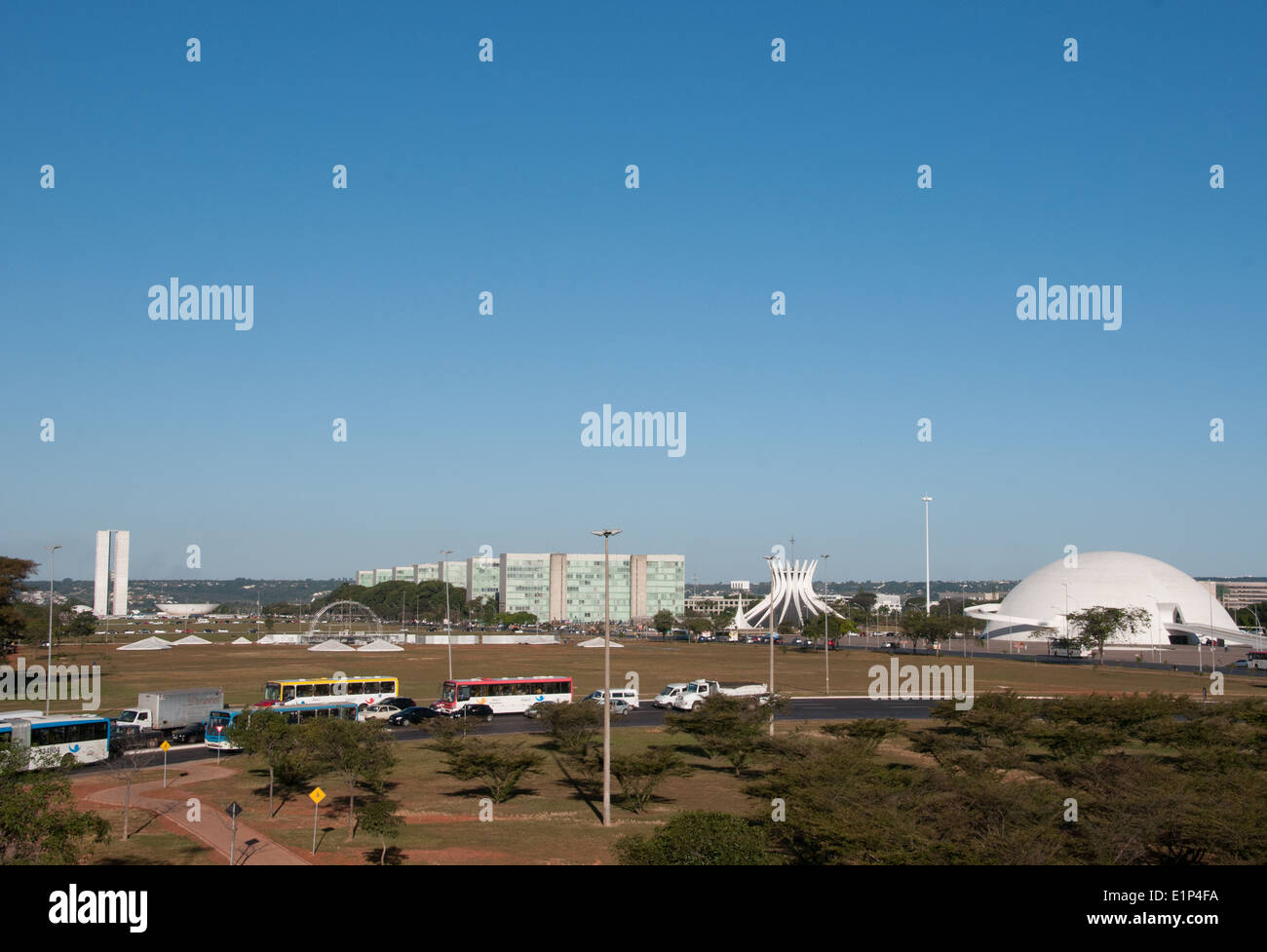 View of downtown Federal district of Brasilia the Brazilian Capital
