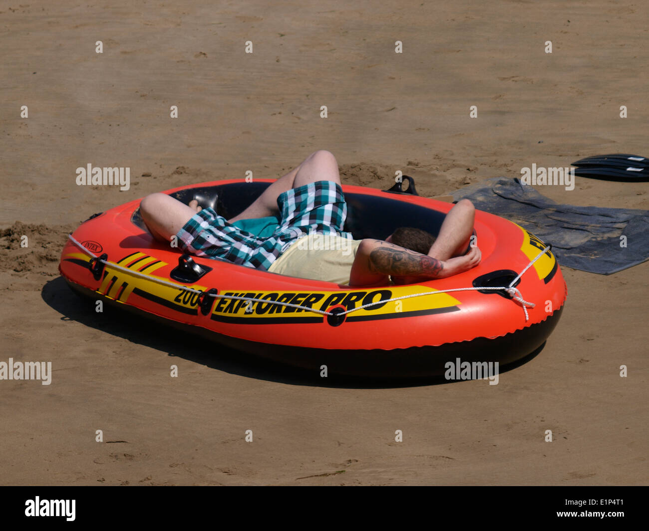 Inflatable boat lying hi-res stock photography and images - Alamy