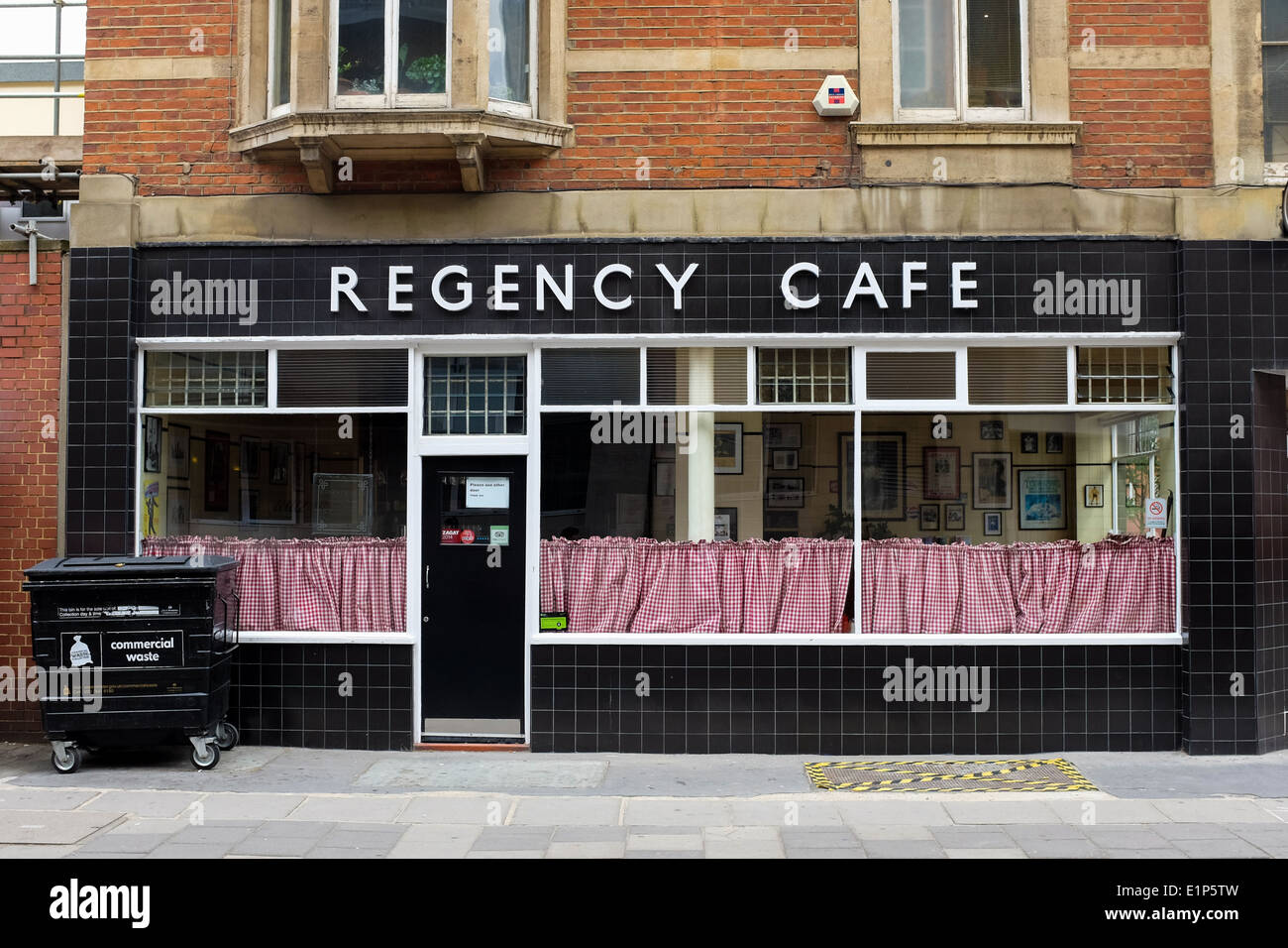 Exterior of the Regency Cafe on Regency Street in Victoria, London. UK. Stock Photo