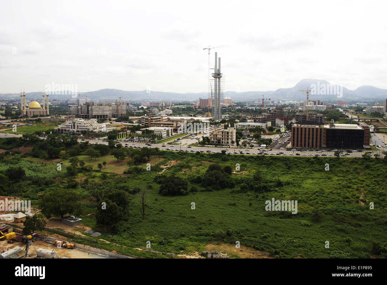 Abuja, Nigeria. 8st June, 2014. Top view of Abuja Federal Territory ...