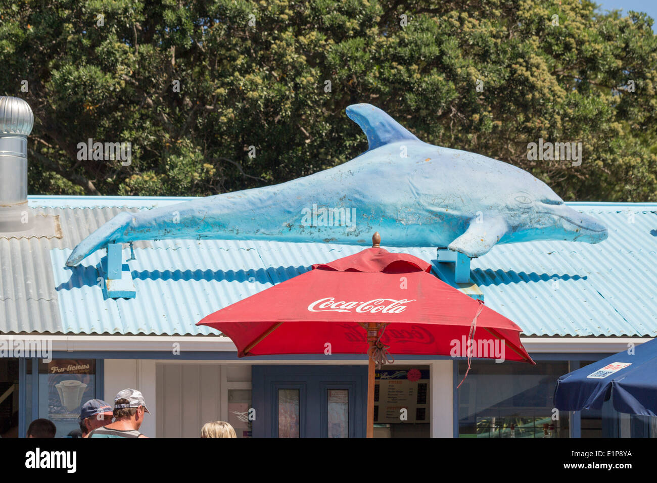 New Zealand 2013-2014. Opononi, Northland. Opo the friendly Dolphin. Stock Photo