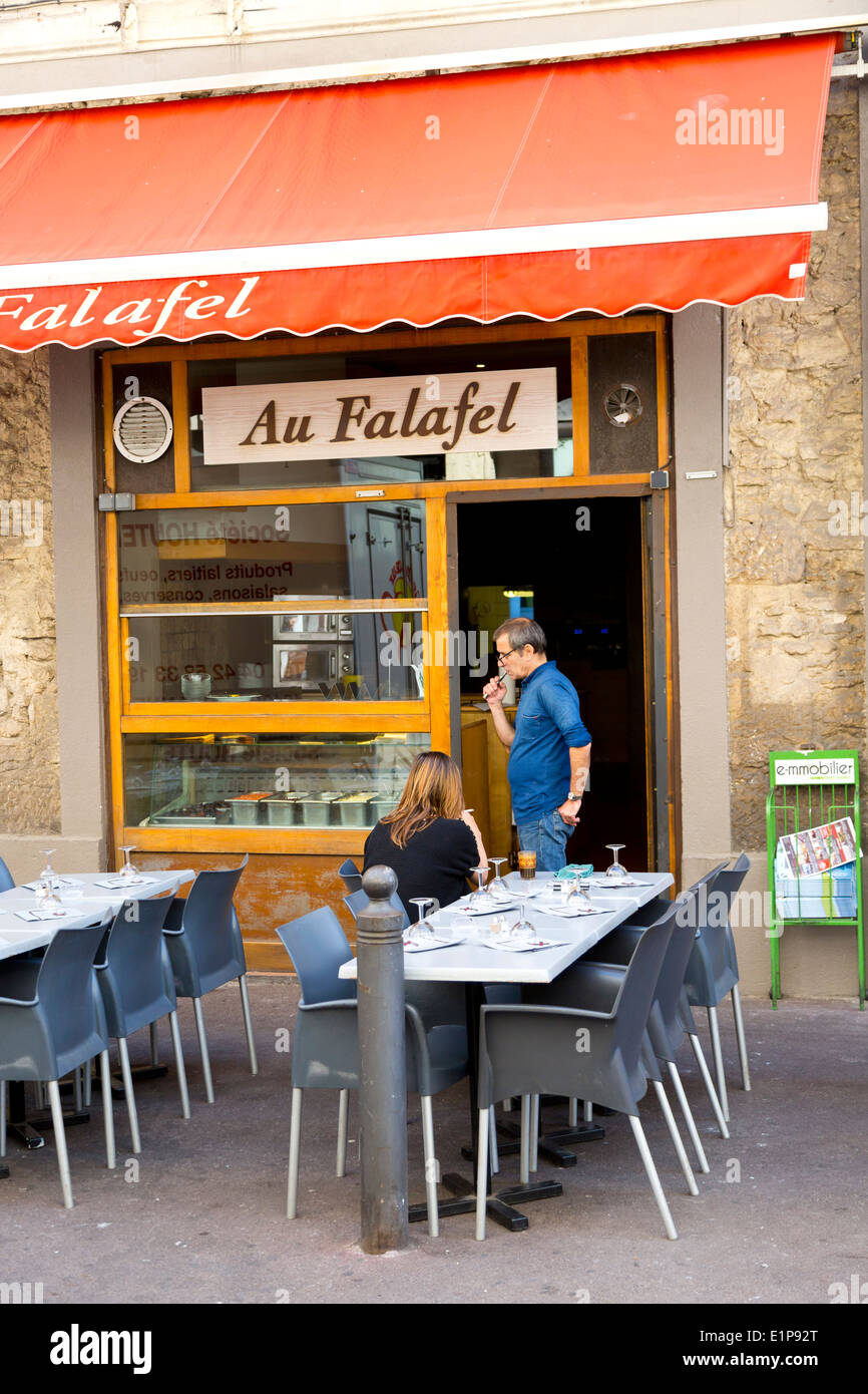 Falafel Sale in Marseille, France Stock Photo