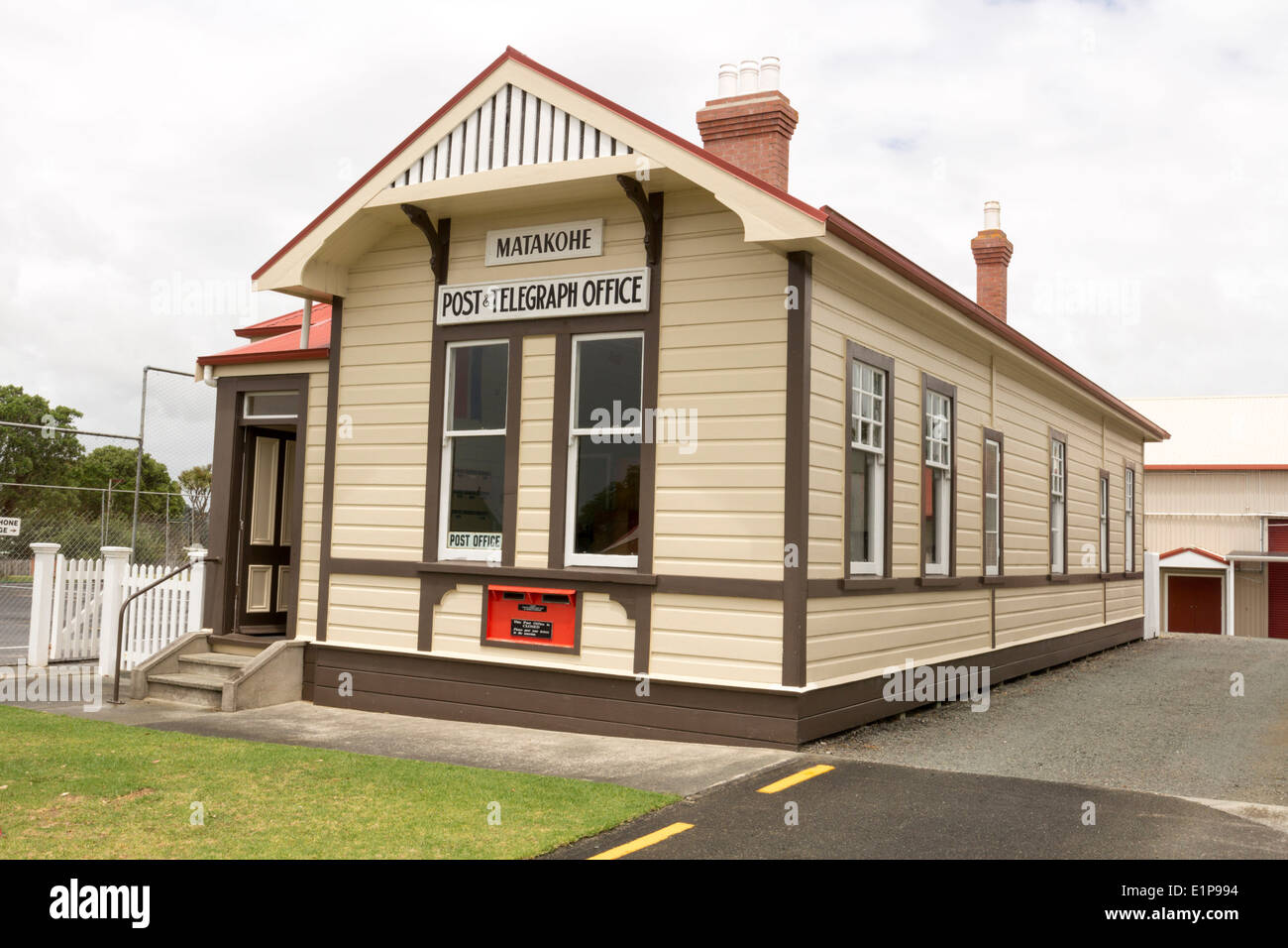 New Zealand Matakohe, Northland. Kauri Museum. Preserved Post Office and Telephone exchange. Stock Photo