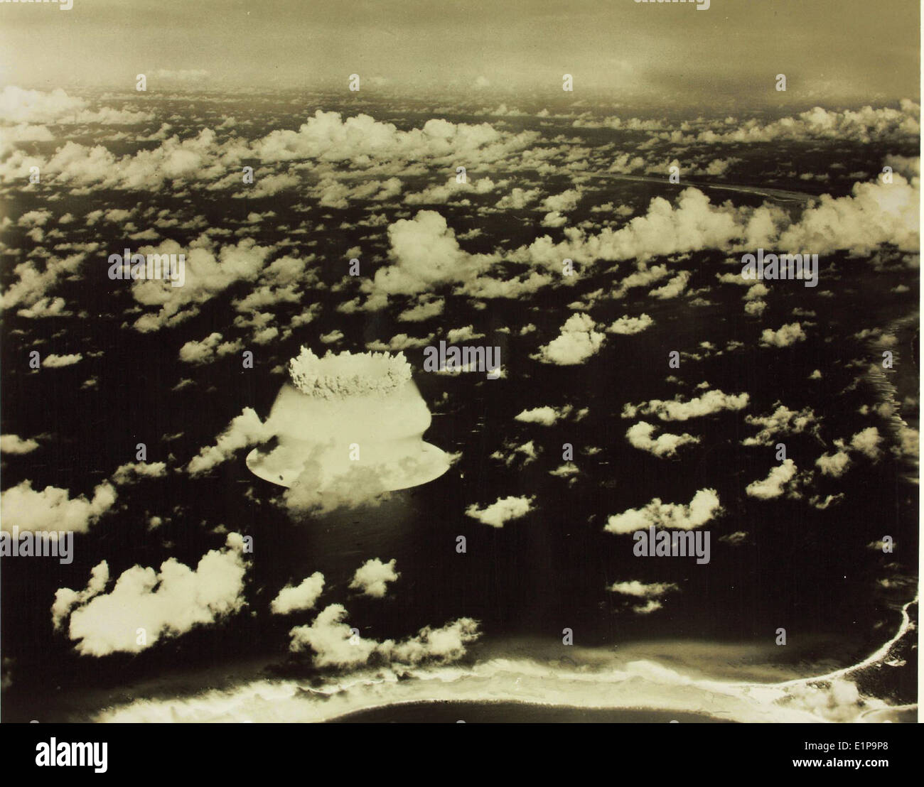 Atomic Bomb Test Stock Photo