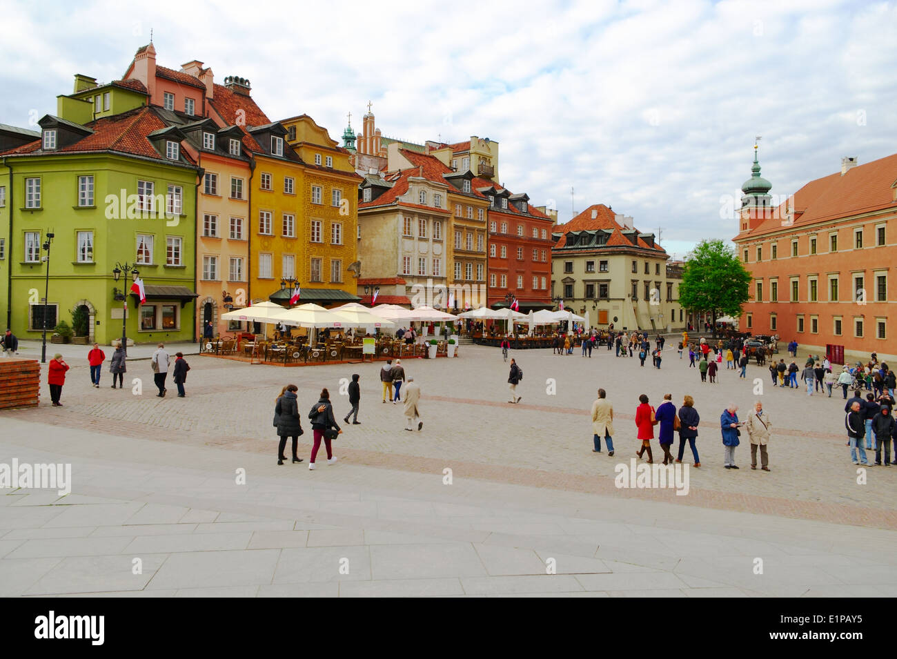 Royal Castle Square in Warsaw, Poland. Stock Photo