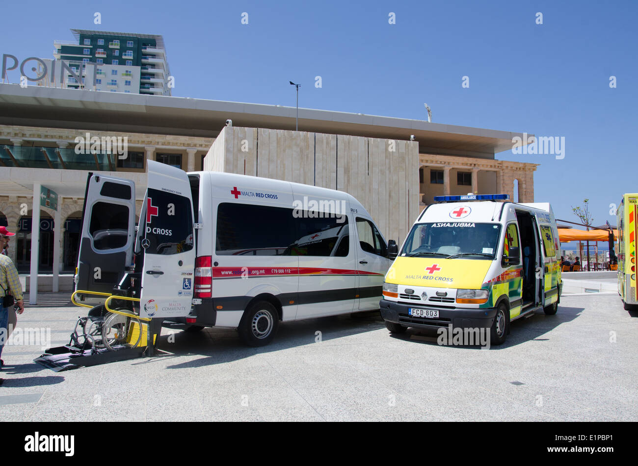 Maltese Red Cross open day at Sliema, Malta, May 2014. Demonstrating