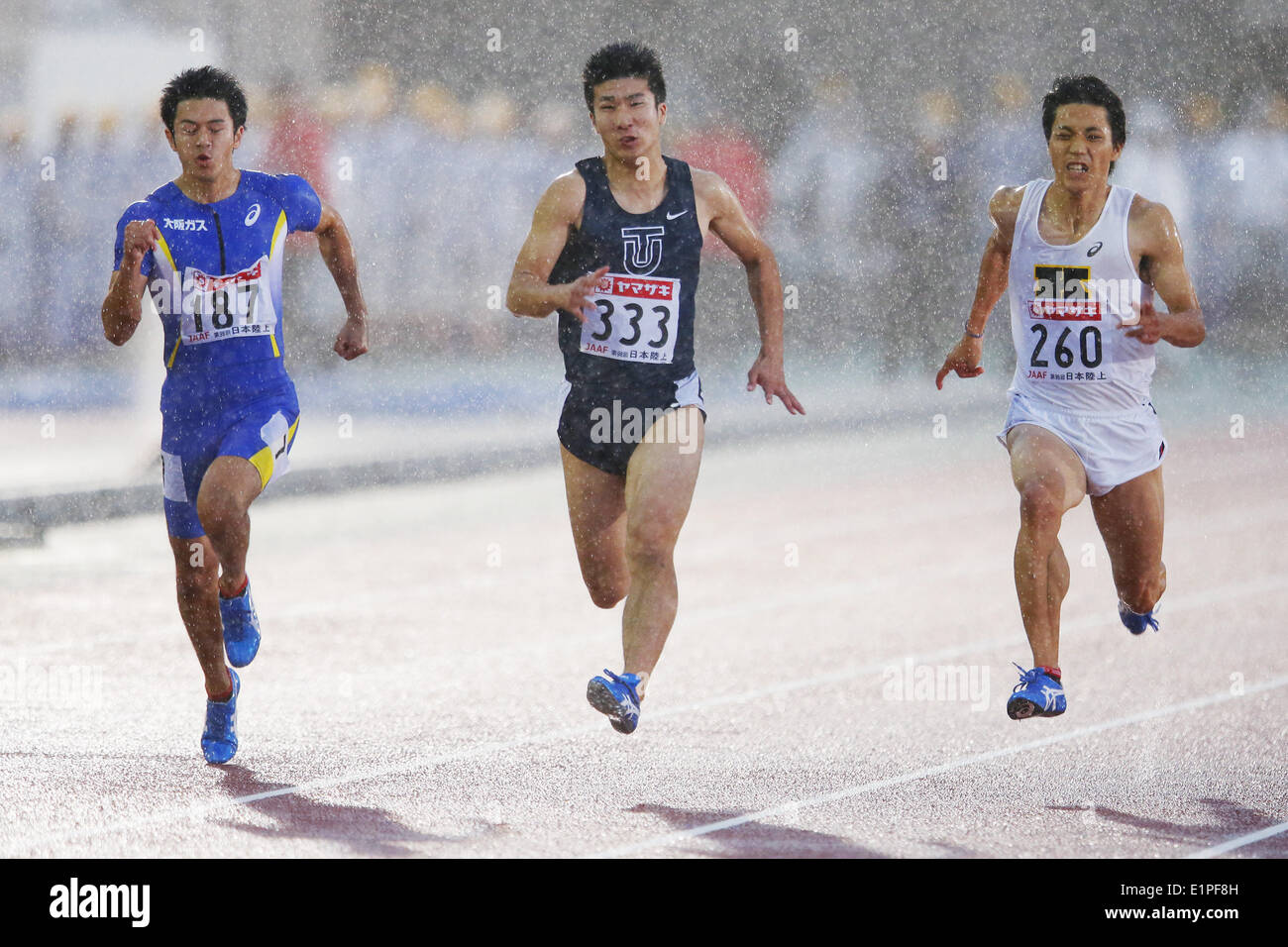 Eriguchi Toho Minnano Stadium, Fukushima, Japan. 8th June, 2014. (L-R) Masashi ...