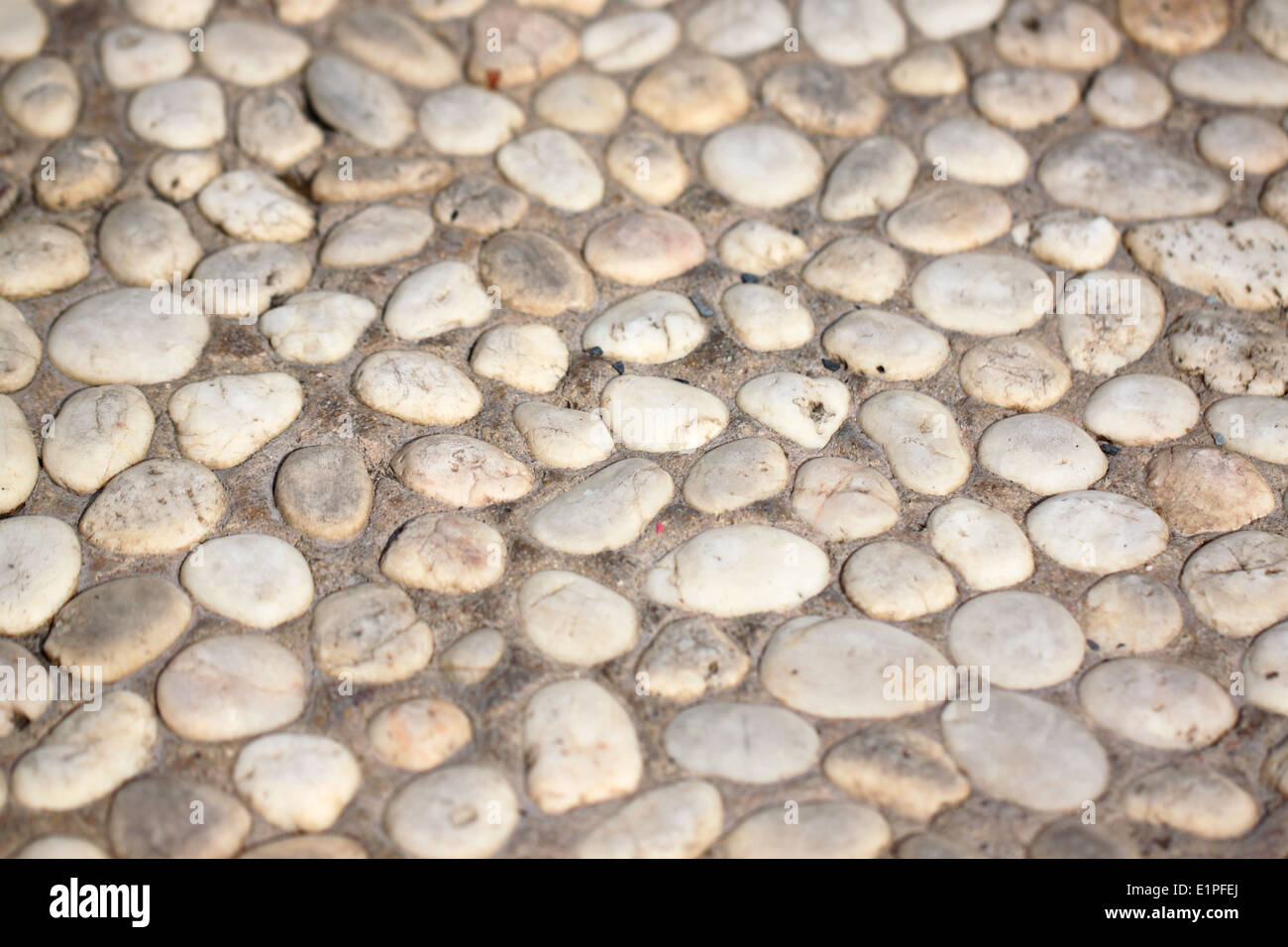 Background of sandstone is arranged on the floor. Stock Photo