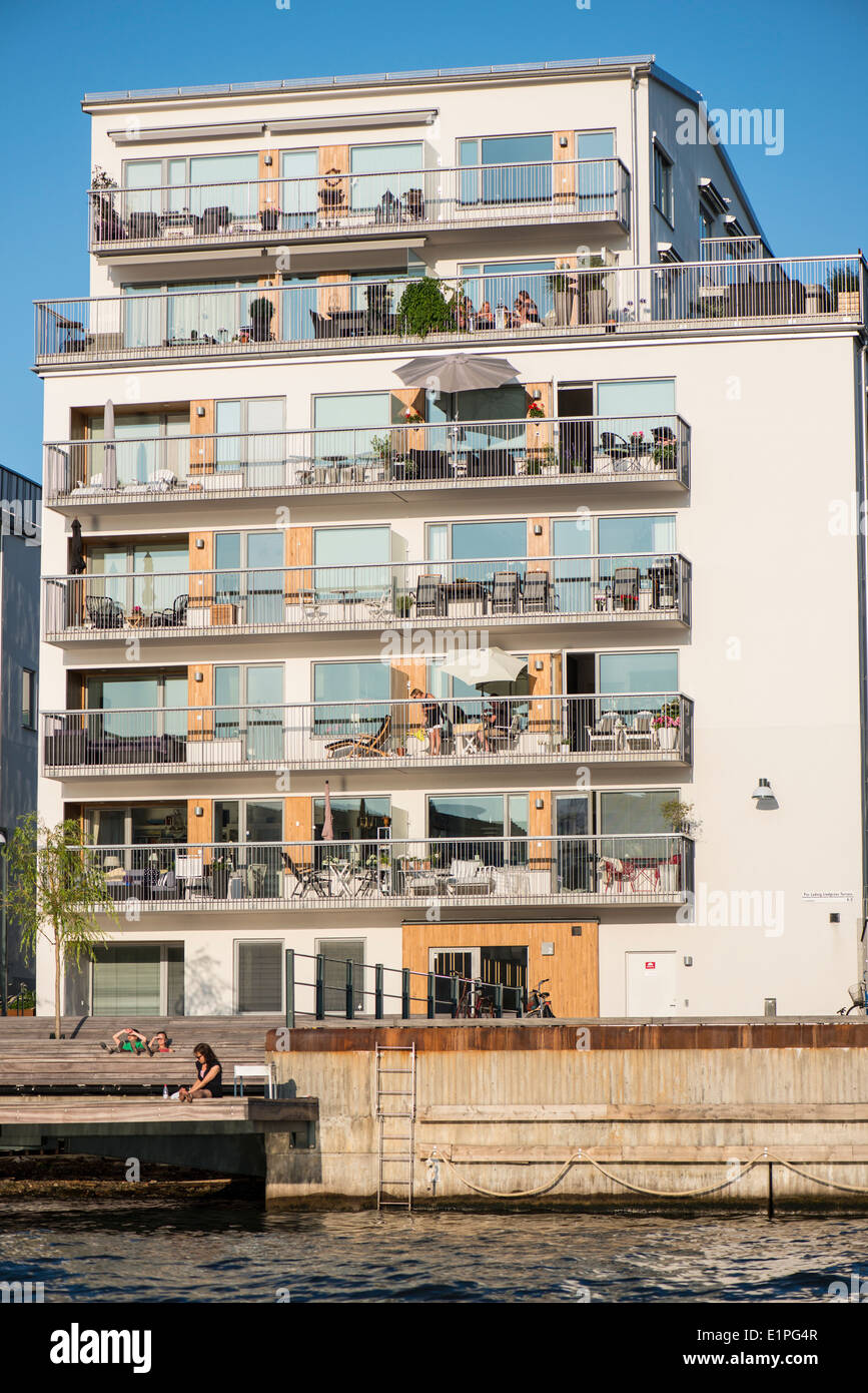 Waterfront apartments, Stockholm Stock Photo Alamy