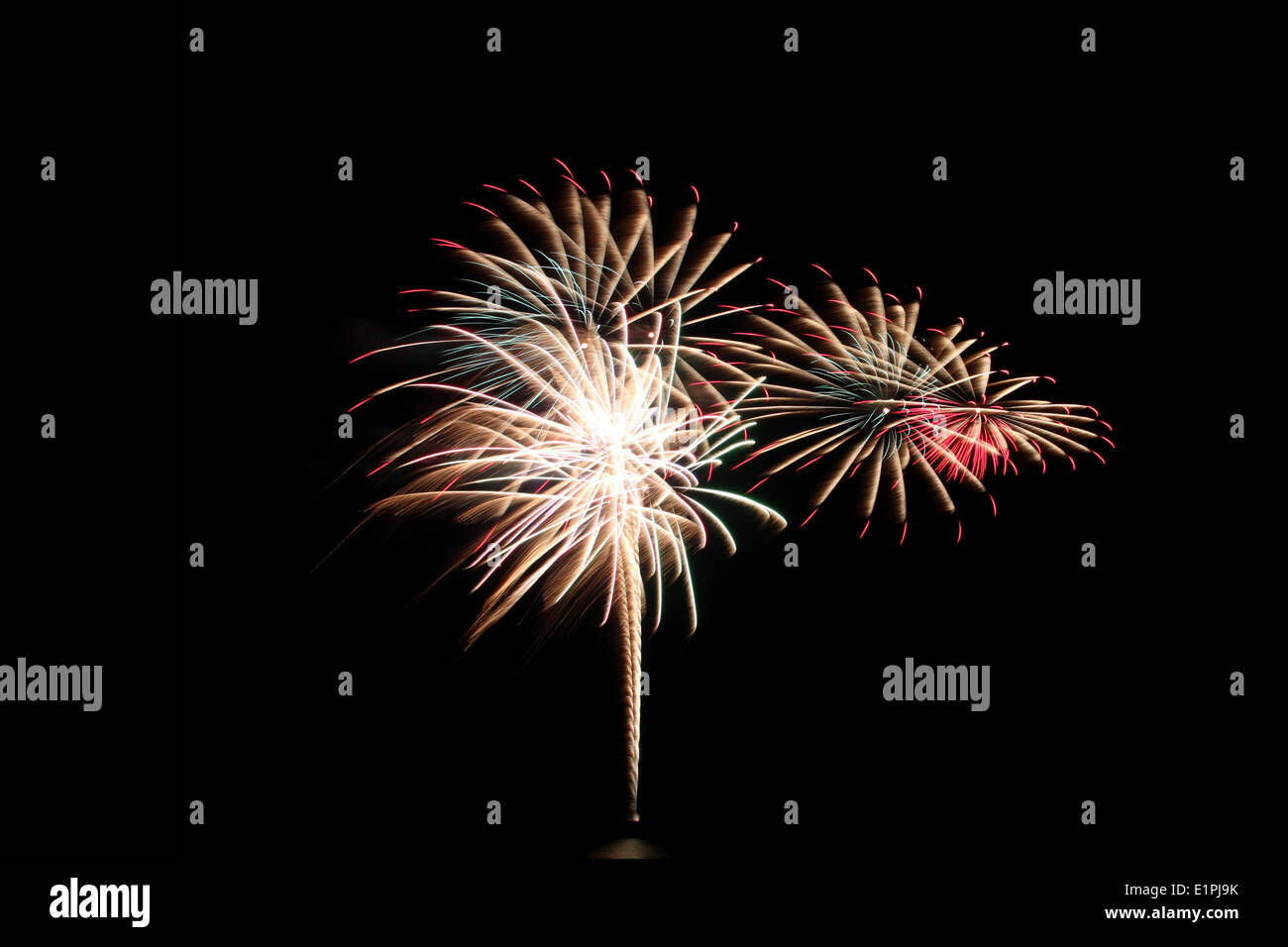 fireworks or firecracker of colorful brightly the night sky. Stock Photo