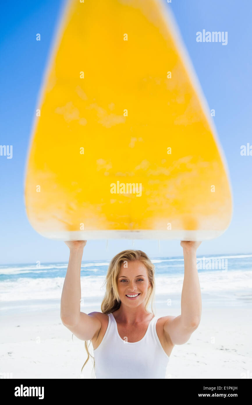 Portrait blonde surfer surf board hi-res stock photography and images ...