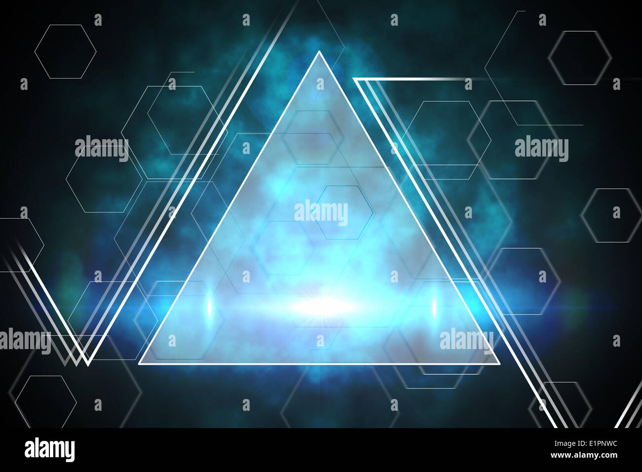 Blue and black triangle design Stock Photo Alamy