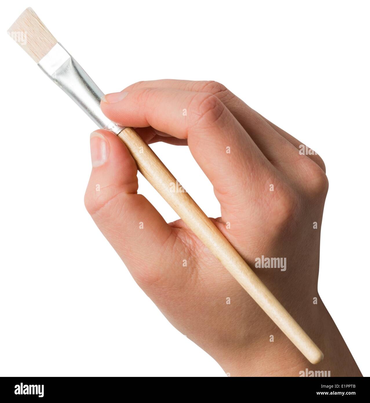Hand holding paintbrush hi-res stock photography and images - Alamy