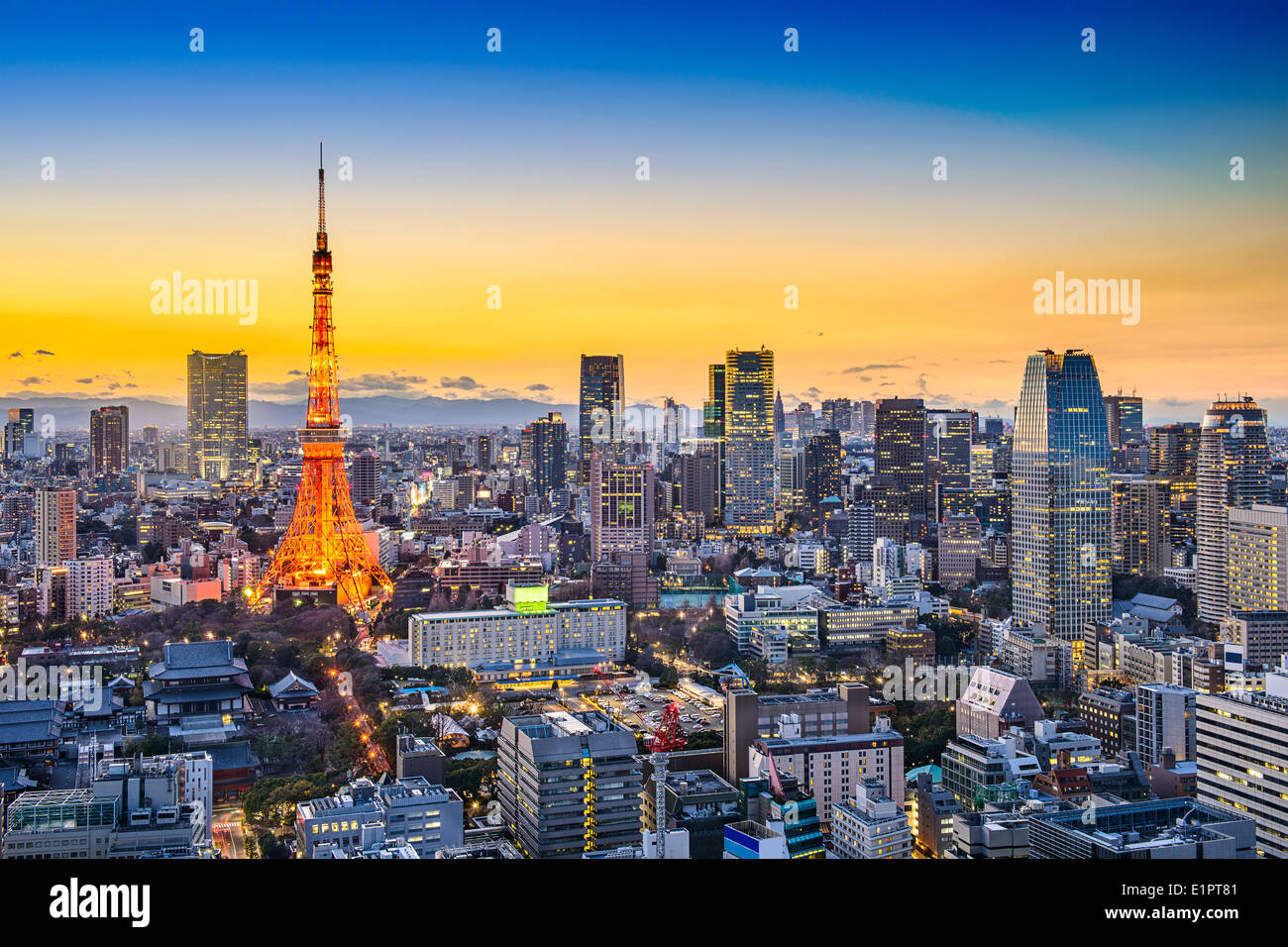 Tokyo, Japan City Skyline Stock Photo
