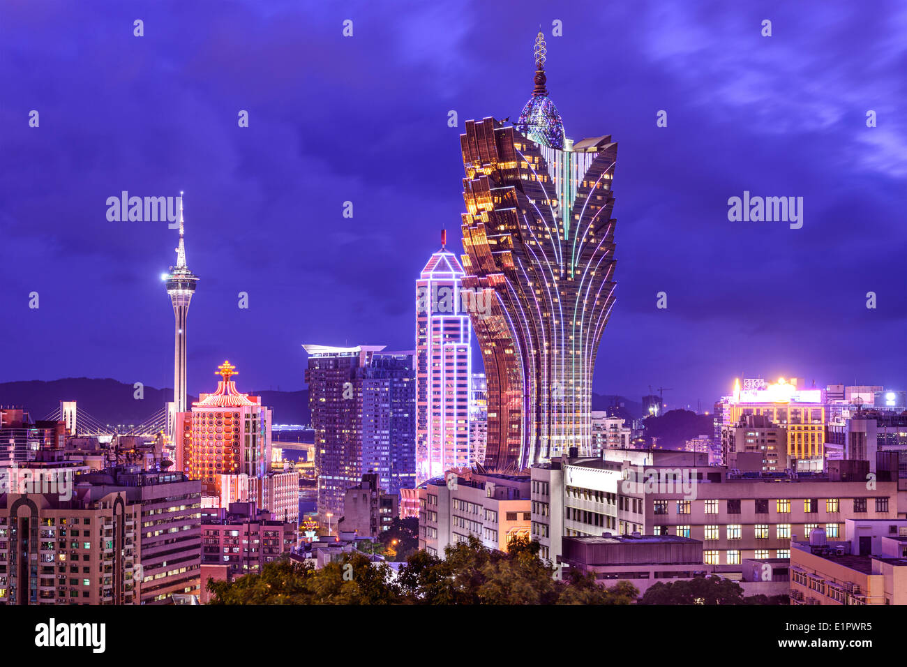 Macau, China casino cityscape. Stock Photo