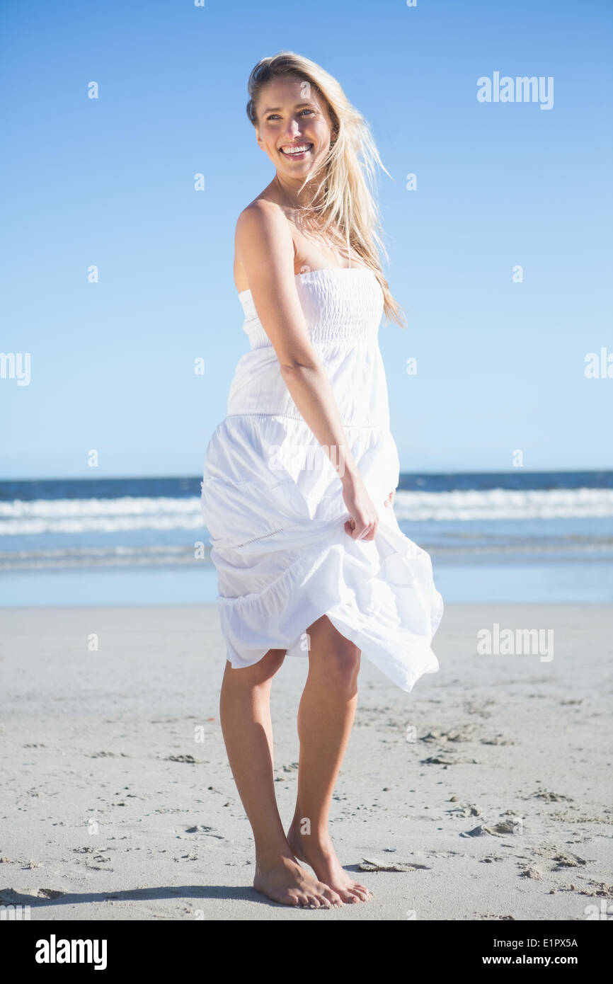 Woman in white dress at beach hires stock photography and images Alamy — free download