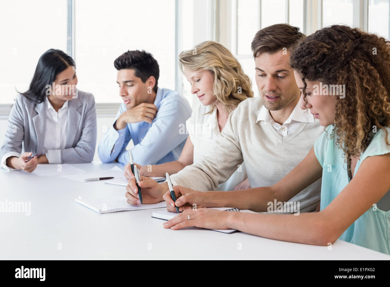 Casual business team having a meeting Stock Photo