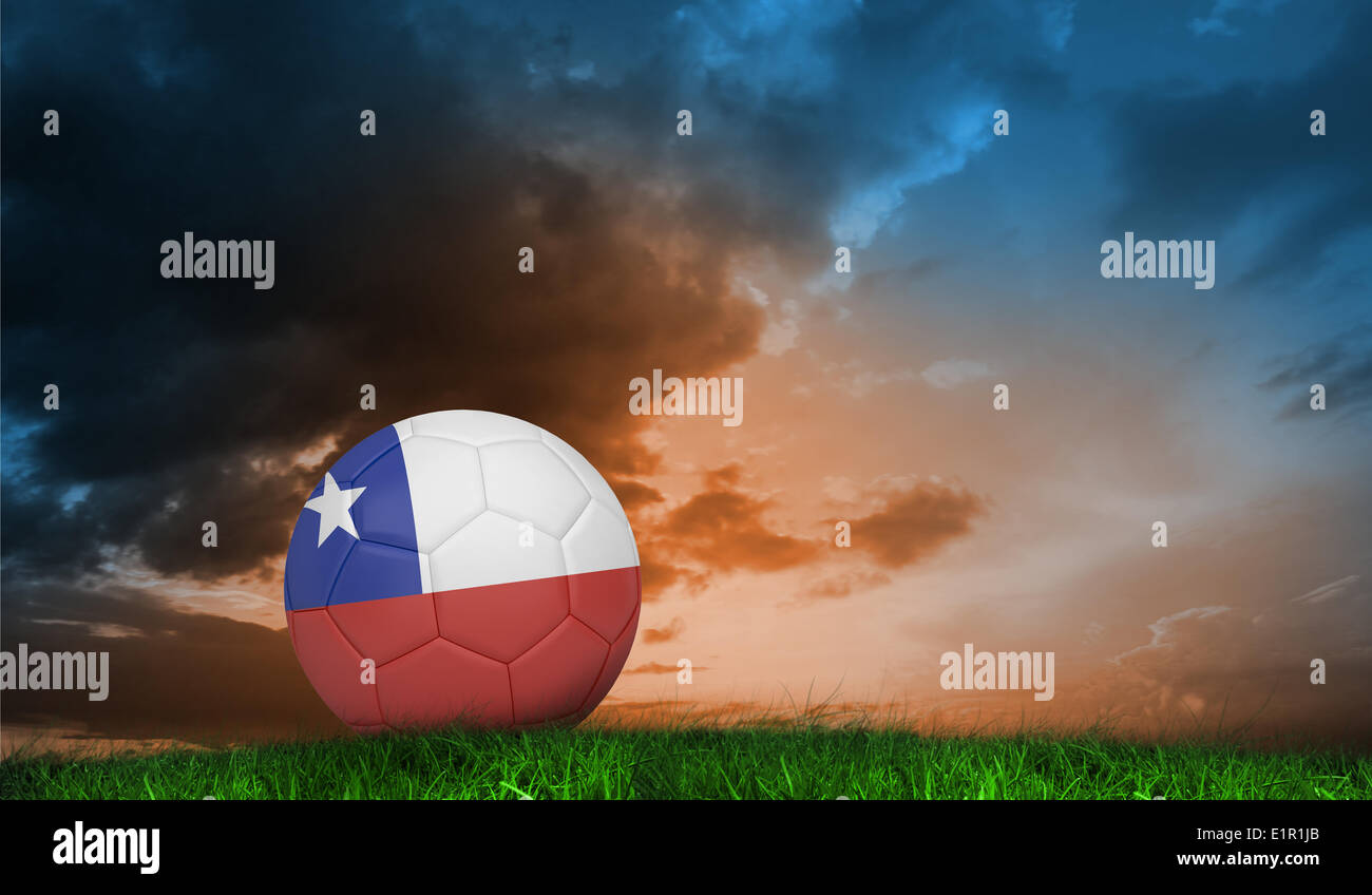 Composite image of football in chile colours Stock Photo Alamy