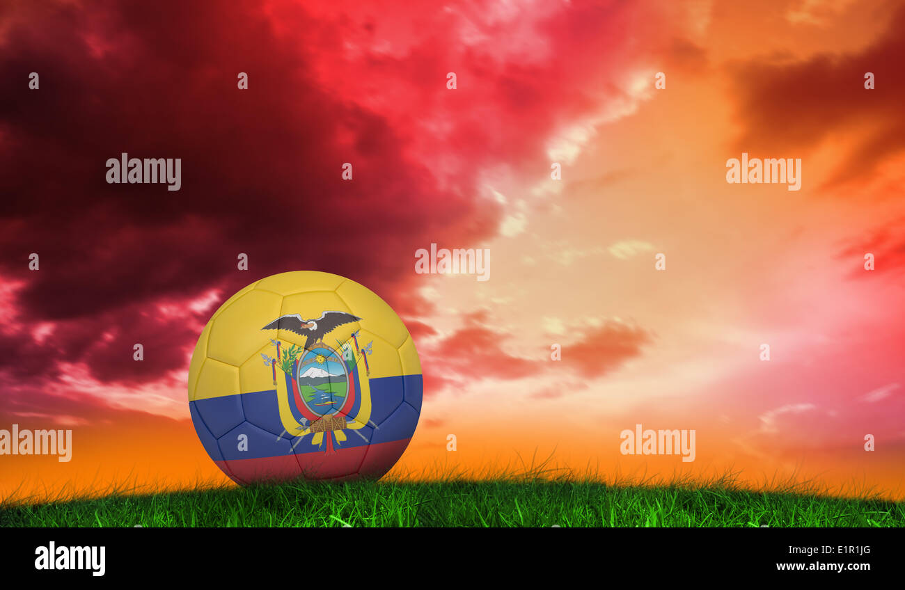 Composite image of football in ecuador colours Stock Photo