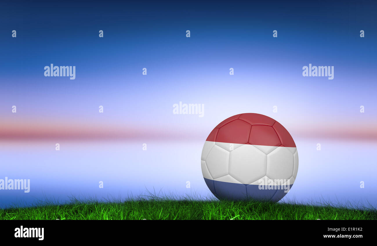 Composite image of football in holland colours Stock Photo