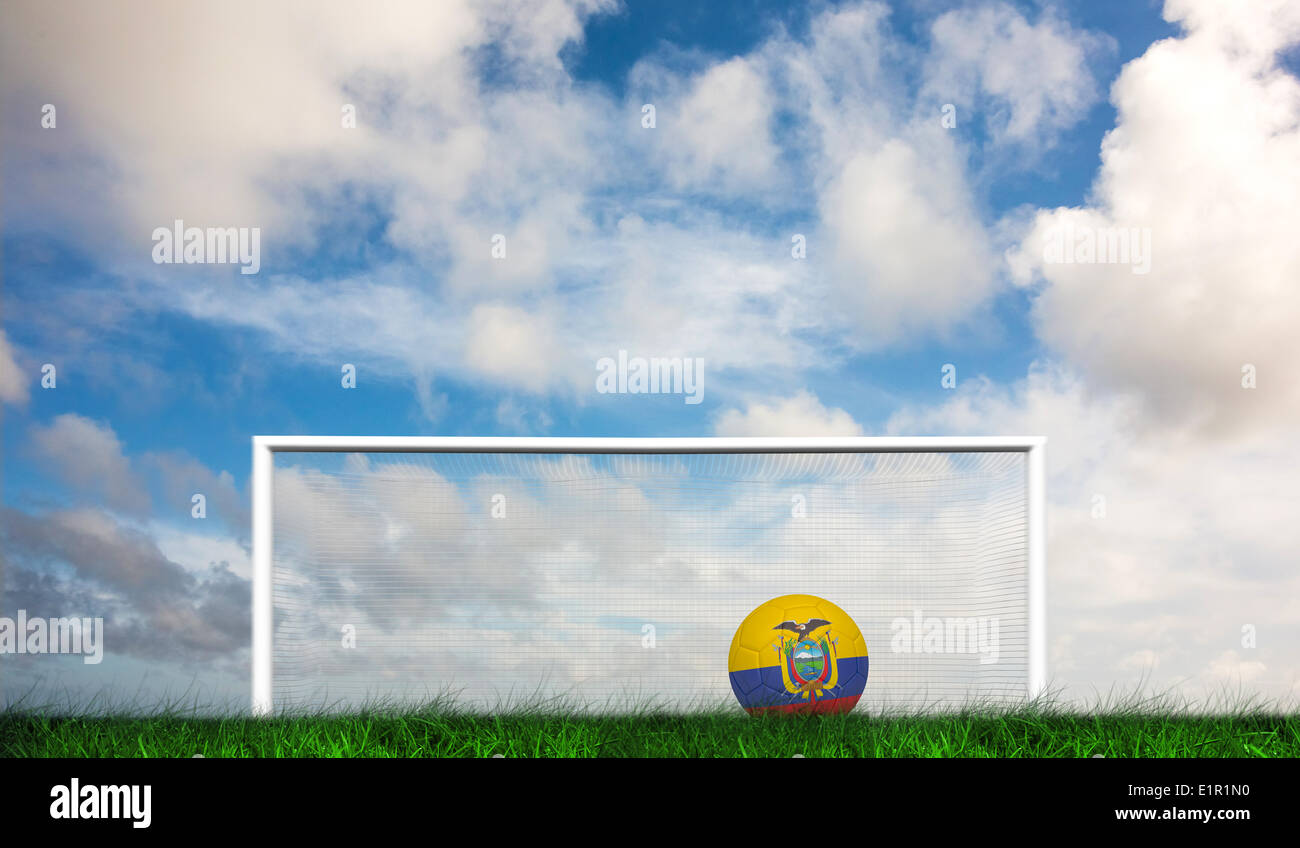 Composite image of football in ecuador colours Stock Photo
