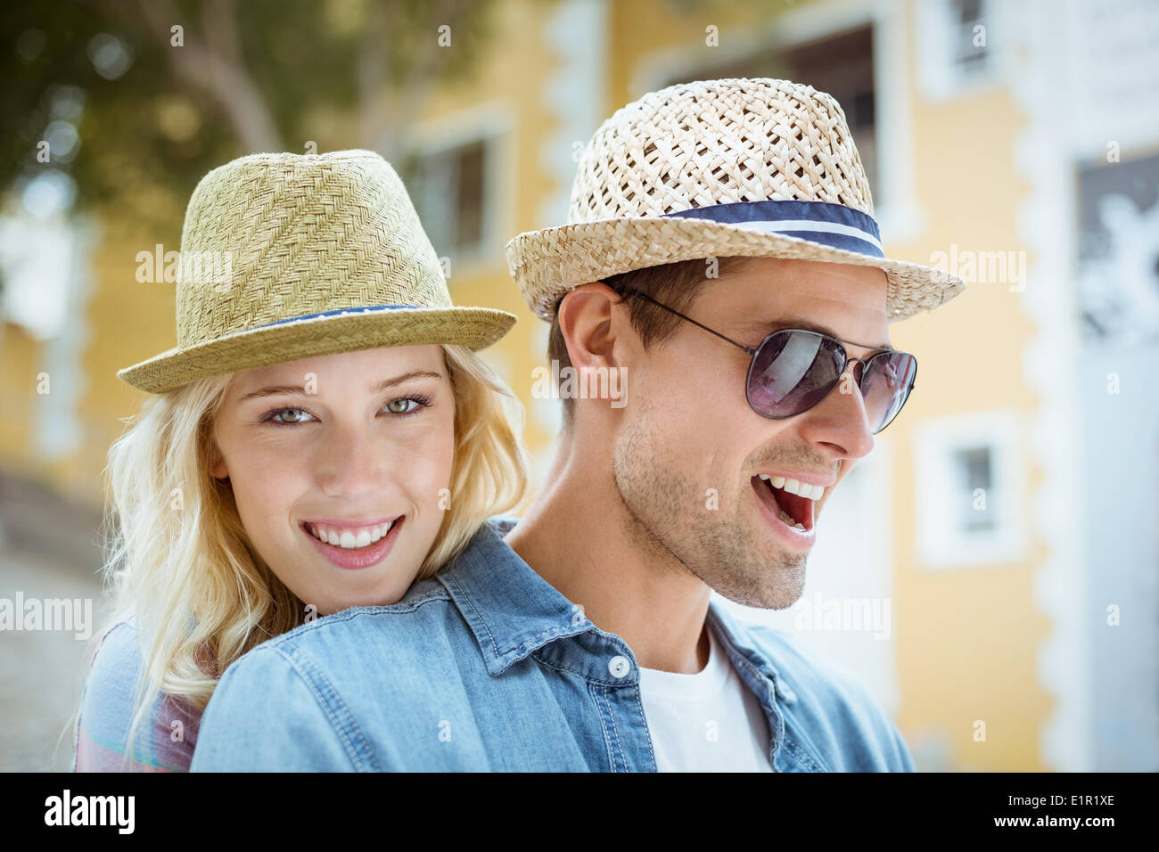Hip young couple spending time together Stock Photo