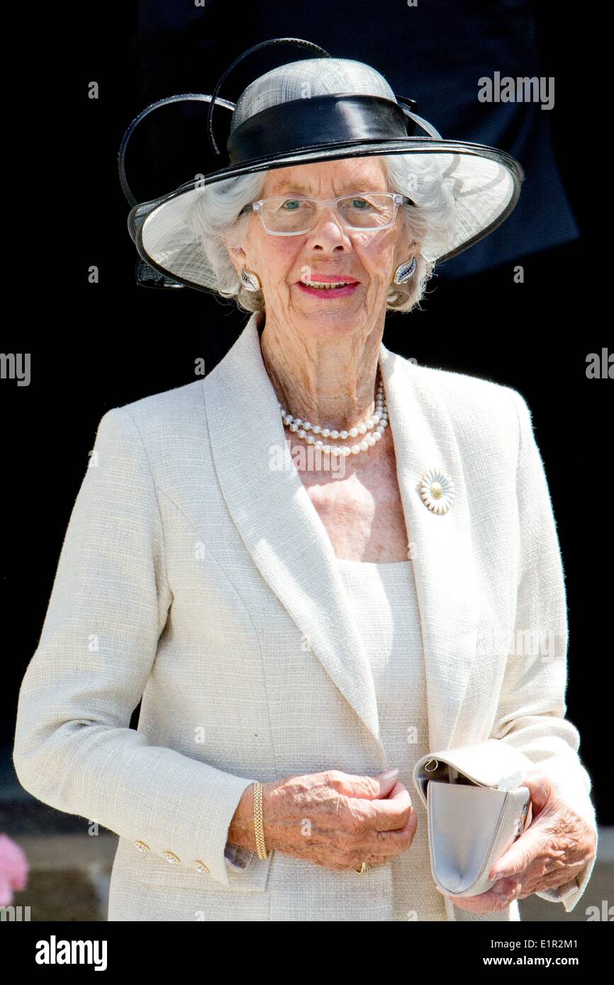 Stockholm, Sweden. 08th June, 2014. Countess Gunilla Bernadotte of Wisborg attends the christening of Swedish Princess Leonore at Drottningholm Palace outside Stockholm, Sweden, 08 June 2014. Credit:  dpa picture alliance/Alamy Live News Stock Photo
