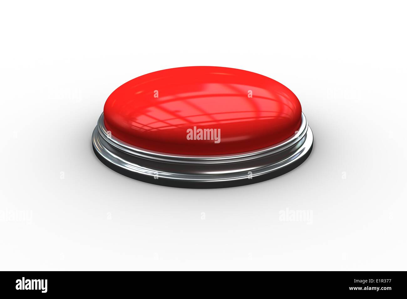 Digitally generated red push button Stock Photo - Alamy