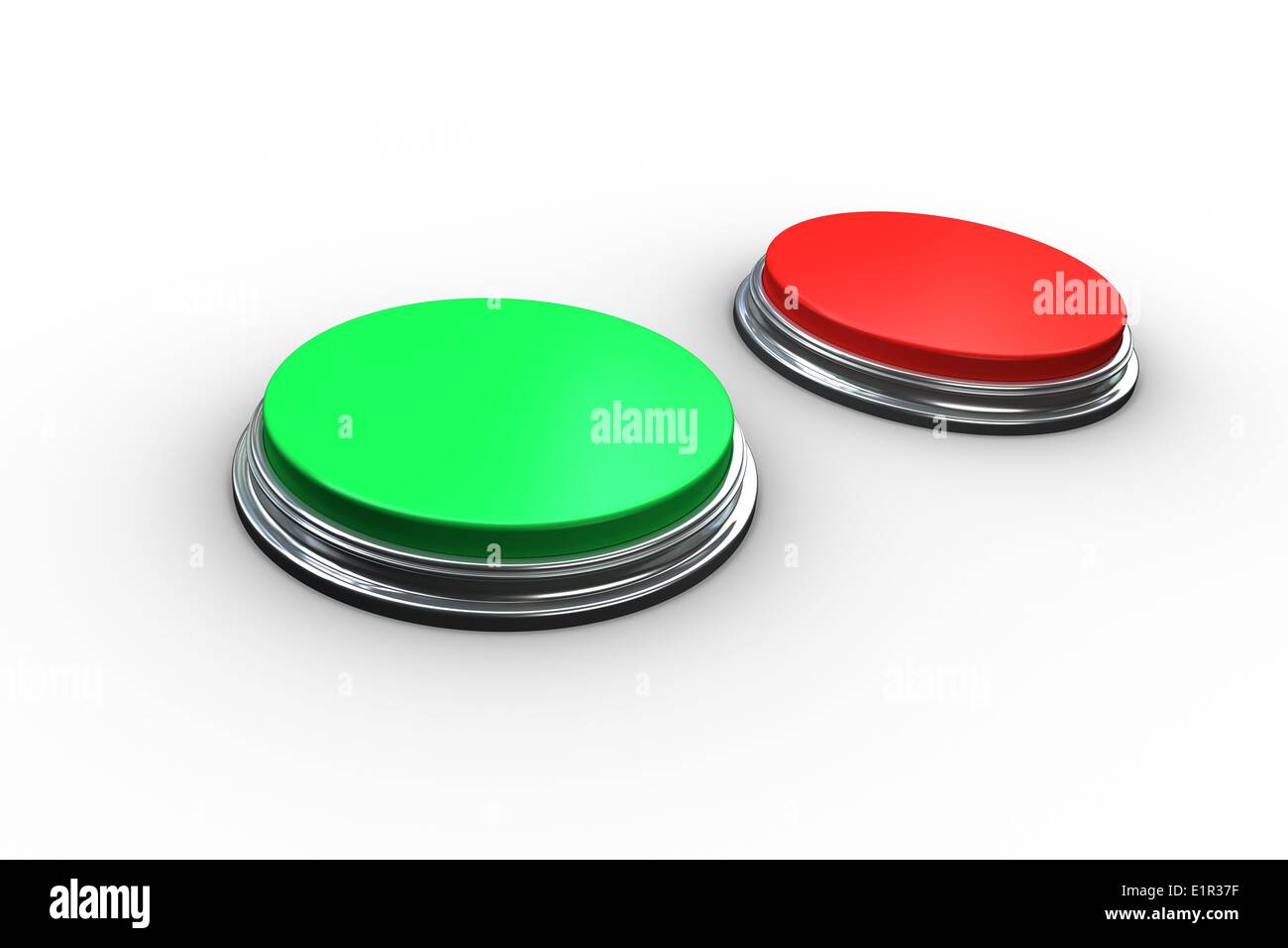 Red and green push buttons Stock Photo Alamy