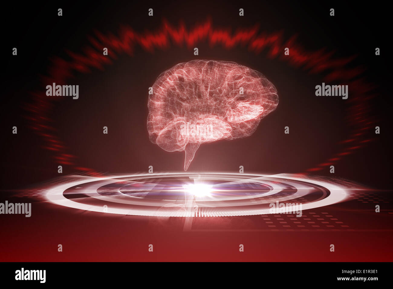 Medical interface in black and red Stock Photo